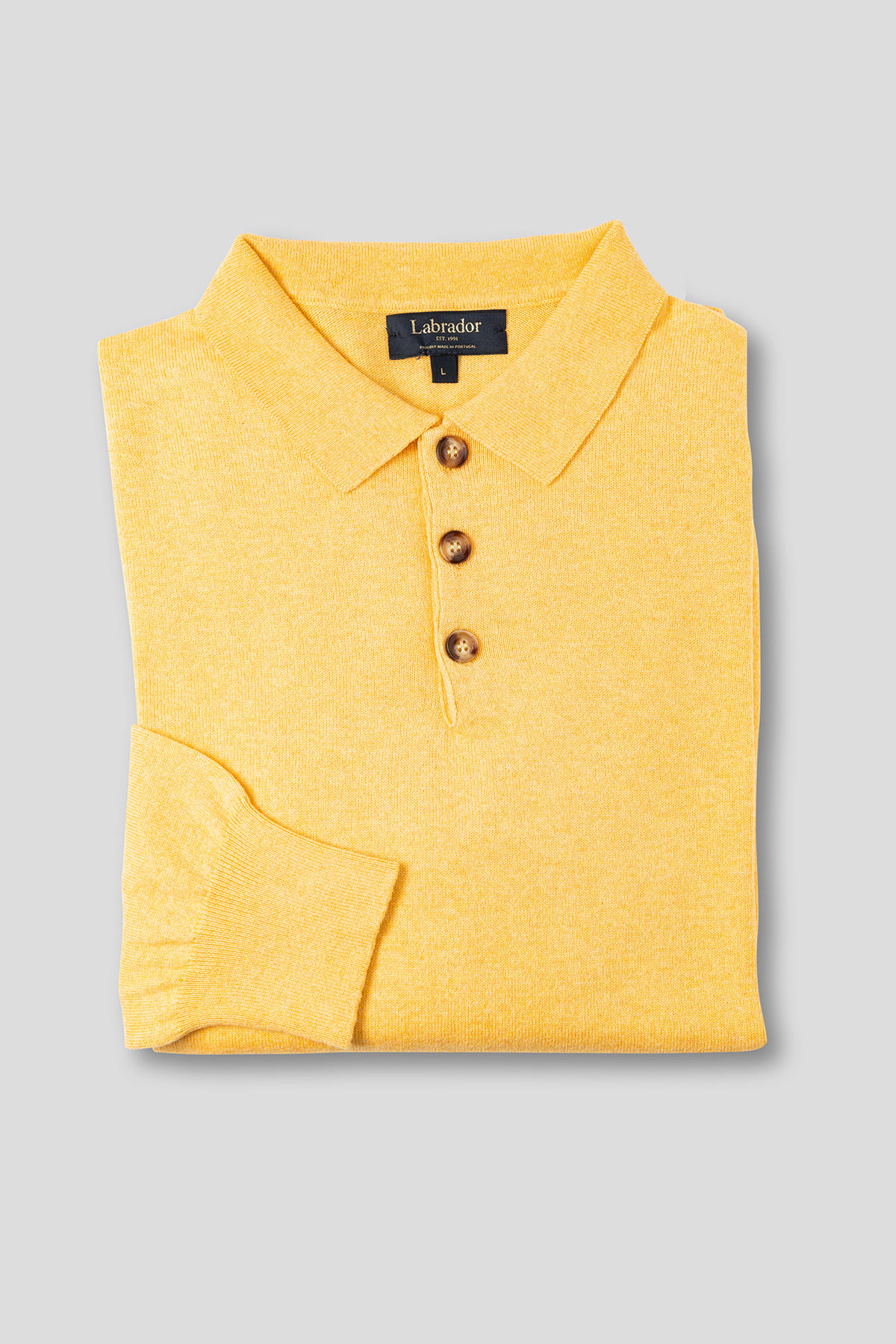 Polo Algodão c/botões Amarelo